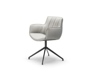 Rhonda Turn Fauteuil pivotant de Cattelan Italia : design raffiné, base en aluminium laqué et assise rembourrée pour un confort haut de gamme. Disponible chez D-Style Interior.