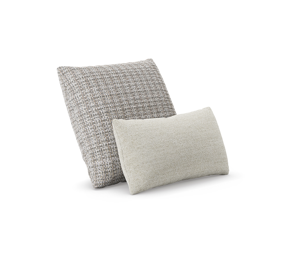 BLISS Coussin rembourré moelleux en mélange de plumes avec housse amovible en tissu ou cuir. Disponible chez D-Style Interior.