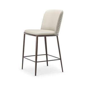 Magda ML Couture, Cattelan Italia, tabouret moderne, tabouret cuir, design italien, tabouret capitonné