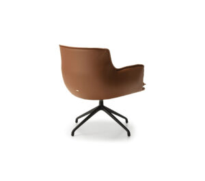 Rhonda Lounge Fauteuil pivotant de Cattelan Italia, base en aluminium laqué, assise rembourrée et design raffiné pour un confort supérieur. Disponible chez D-Style Interior.
