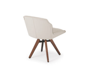 Tyler Chaise pivotante de Cattelan Italia : base en bois massif, assise pivotante à retour automatique et design italien raffiné. Disponible chez D-Style Interior.