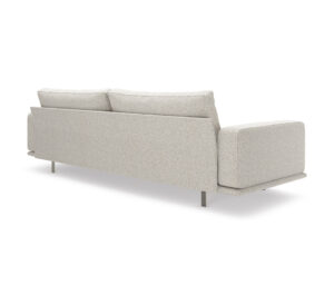 HARRISON Canapé design minimaliste avec assise suspendue et dossiers hauts, personnalisable en tissu ou cuir. Disponible chez D-Style Interior.