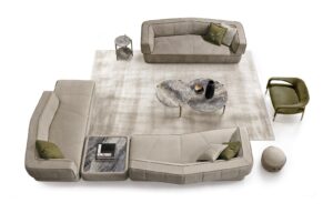 Morgan canapé modulable haut de gamme par Gamma Arredamenti, alliant confort, modularité et design raffiné. Disponible chez D-Style Interior.