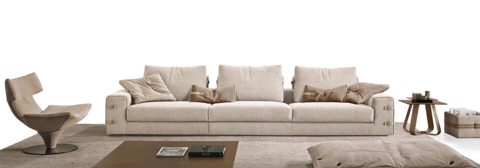 Gregory canapé design haut de gamme par Gamma Arredamenti. Style contemporain, détails raffinés et confort exceptionnel. Disponible chez D-Style Interior.