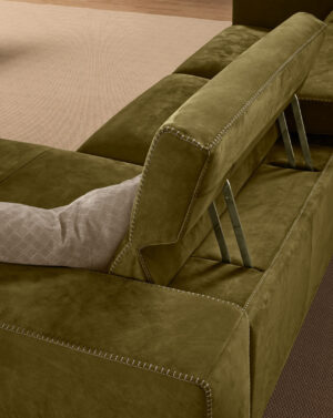 Denny canapé design haut de gamme en cuir par Gamma Arredamenti. Confort absolu, finitions artisanales et lignes élégantes. Disponible chez D-Style Interior.