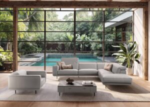 Denny canapé design haut de gamme en cuir par Gamma Arredamenti. Confort absolu, finitions artisanales et lignes élégantes. Disponible chez D-Style Interior.