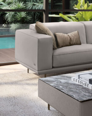 Denny canapé design haut de gamme en cuir par Gamma Arredamenti. Confort absolu, finitions artisanales et lignes élégantes. Disponible chez D-Style Interior.