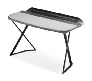 COCOON Leather Bureau design gainé de cuir, structure en acier laqué gaufré et finitions brossées exclusives signées Cattelan Italia. Disponible chez D-Style Interior.