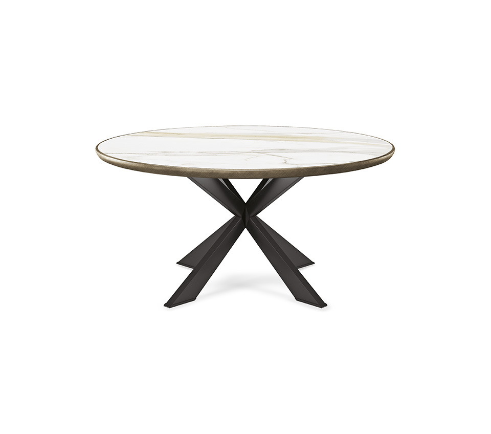 Spyder Keramik Premium Round table de Cattelan Italia, une table ronde en céramique au design contemporain et finitions artisanales. Disponible chez D-Style Interior.