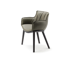 Rhonda Wood Fauteuil de Cattelan Italia : design élégant, structure en frêne massif et assise rembourrée pour un confort absolu. Disponible chez D-Style Interior.