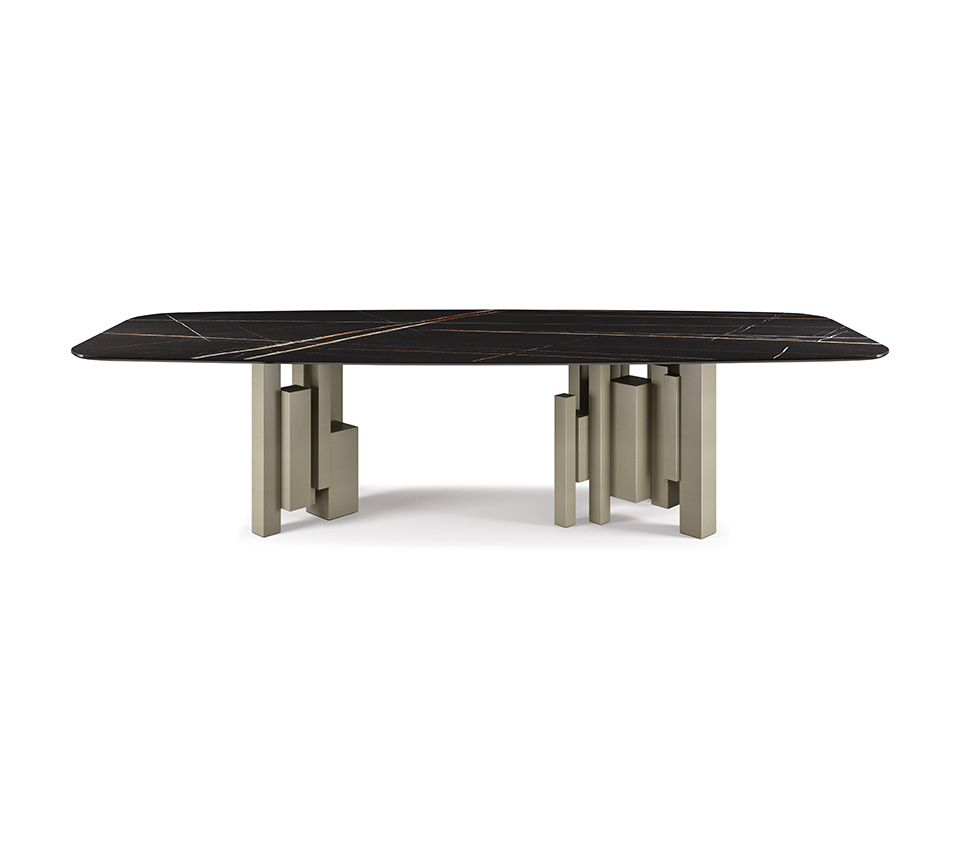 Skyline Keramik table design haut de gamme et acier par Cattelan Italia, alliance d’élégance et d’inspiration urbaine. Disponible chez D-Style Interior.