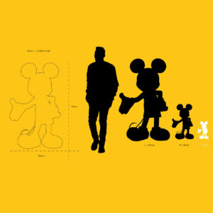 Mickey Cosmic Small, Sculpture design haut de gamme Thomas Dariel, résine colorée, disponible chez D-Style Interior