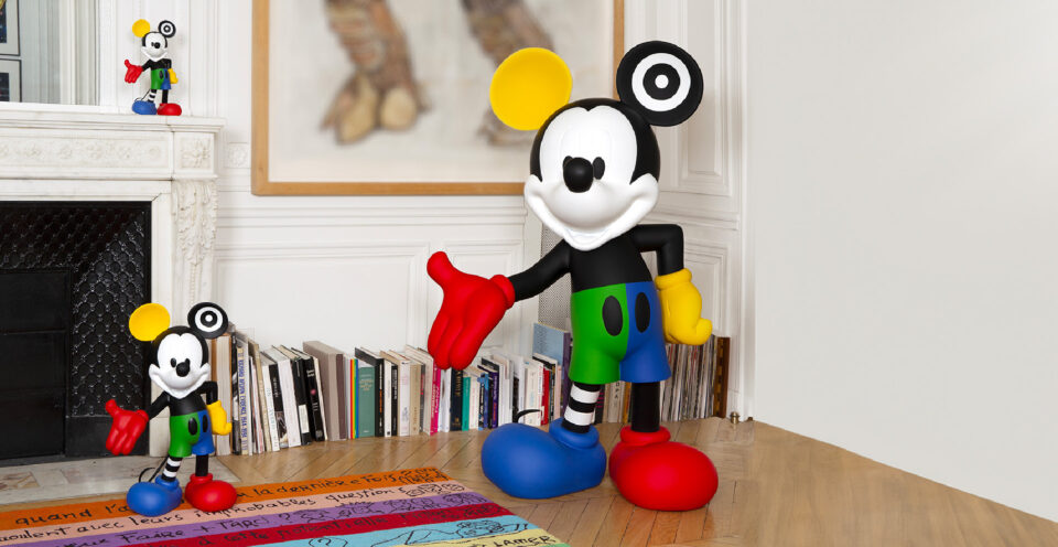 Mickey Kolor Large, Sculpture design haut de gamme Leblon Delienne, colorée et ludique, peinture à la main. Disponible chez D-Style Interior