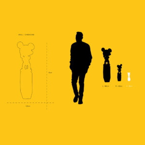 Mickey Rock – Small, Sculpture design haut de gamme Leblon Delienne, résine peinte à la main, joyeux et fier, multi-facettes, disponible chez D-Style Interior