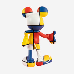 Mickey Welcome Art Collection Large, sculpture design haut de gamme Leblon Delienne, création contemporaine inspirée de Piet Mondrian. Disponible chez D-Style Interior.