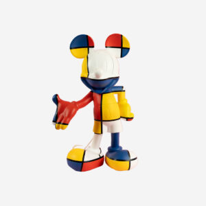 Mickey Welcome Art Collection Medium, sculpture design haut de gamme Leblon Delienne, création contemporaine inspirée de Piet Mondrian. Disponible chez D-Style Interior.