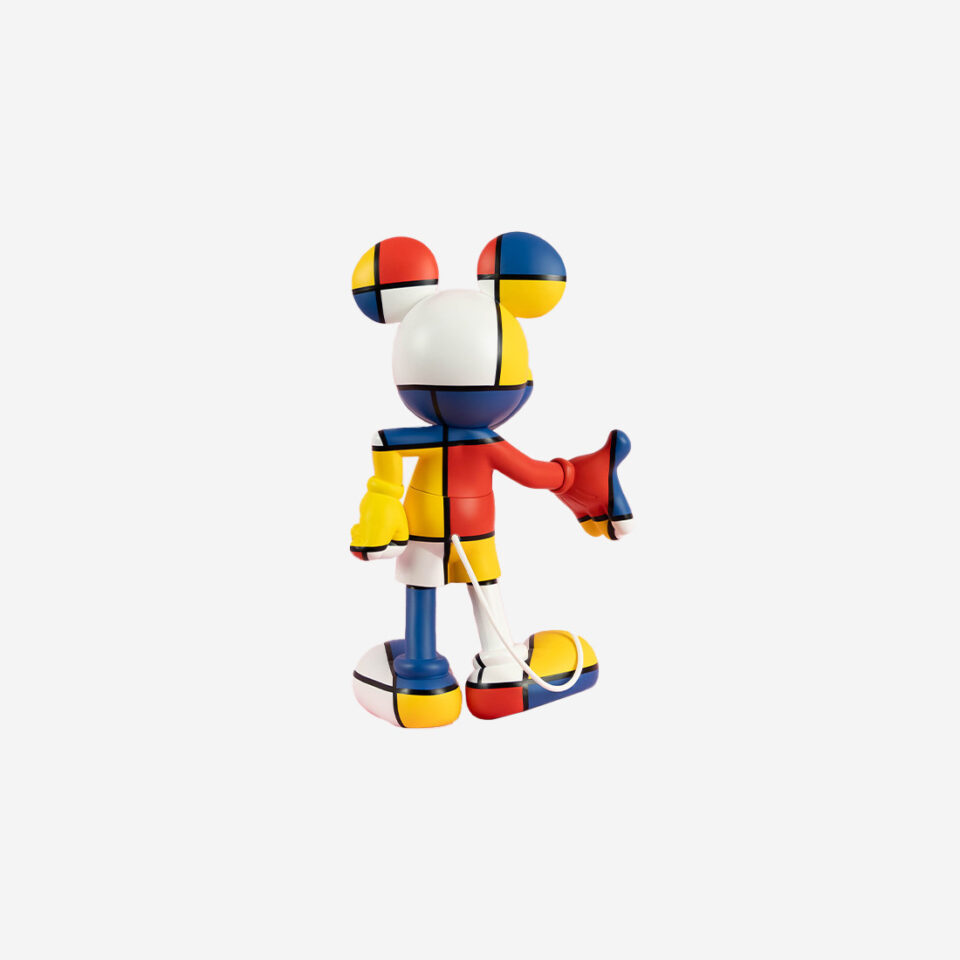 Mickey Welcome Art Collection Small, sculpture design haut de gamme Leblon Delienne, création contemporaine inspirée de Piet Mondrian. Disponible chez D-Style Interior.