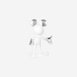 Sculpture design Mickey Welcome Bicolore par Leblon Delienne, figurine 30cm finition mat et chromé, disponible chez D-Style Interior