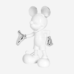 Mickey Welcome Bicolore Large, Sculpture design haut de gamme grandeur nature Leblon Delienne, résine peinte à la main, disponible chez D-Style Interior