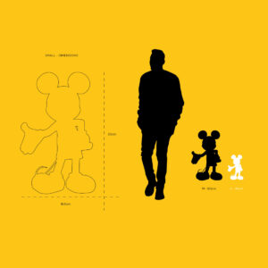 Mickey Welcome Chromé Small – Sculpture design haut de gamme Leblon Delienne disponible chez D-Style Interior