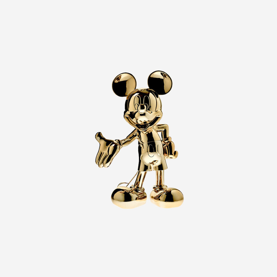 Mickey Welcome Chromé Small – Sculpture design haut de gamme Leblon Delienne disponible chez D-Style Interior