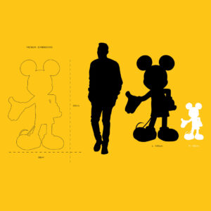 Mickey Welcome Medium, Sculpture design haut de gamme Leblon Delienne, joyeux et audacieux, capturant l’icône Mickey Mouse. Disponible chez D-Style Interior