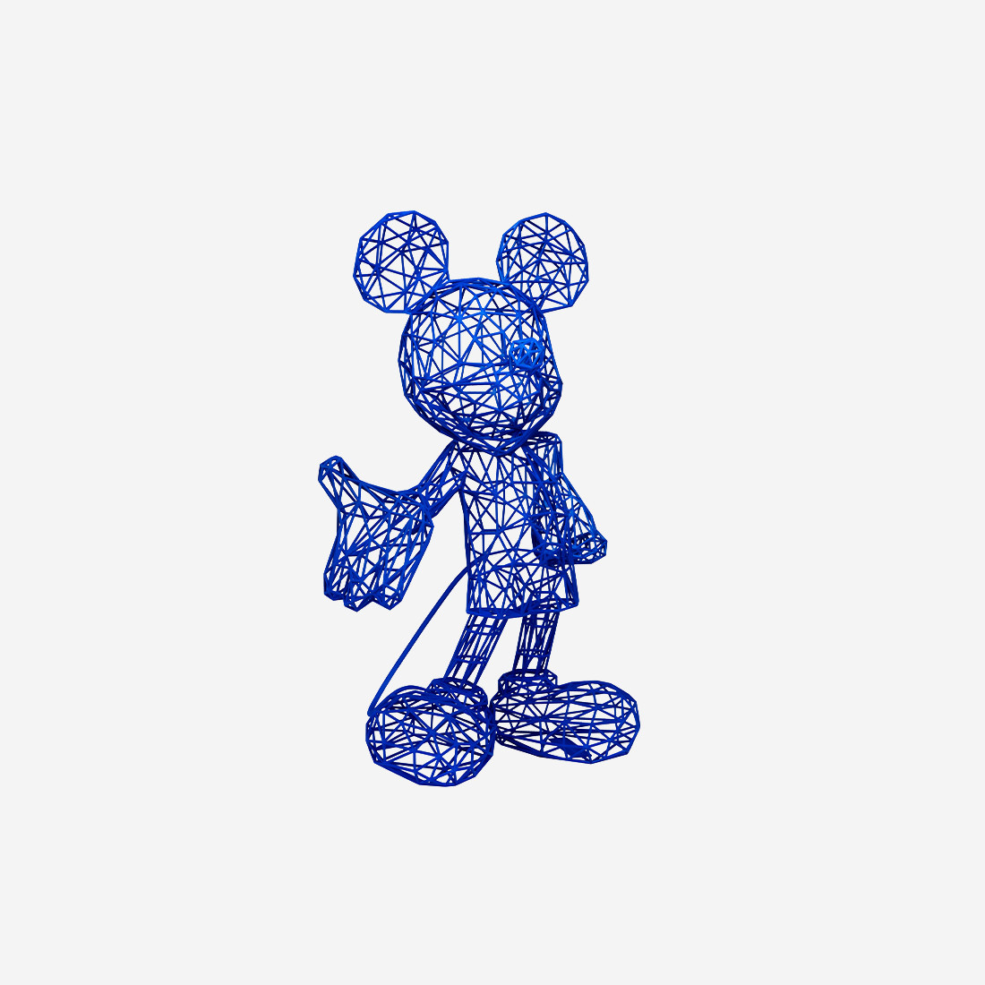 Mickey Wire Medium, sculpture design haut de gamme Leblon Delienne x Miguel Chevalier, œuvre contemporaine inspirée de l’art numérique. Disponible chez D-Style Interior.