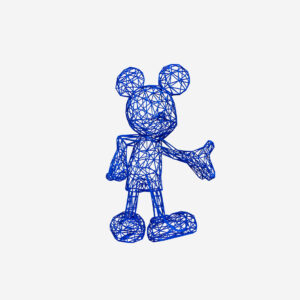 Mickey Wire Medium, sculpture design haut de gamme Leblon Delienne x Miguel Chevalier, œuvre contemporaine inspirée de l’art numérique. Disponible chez D-Style Interior.