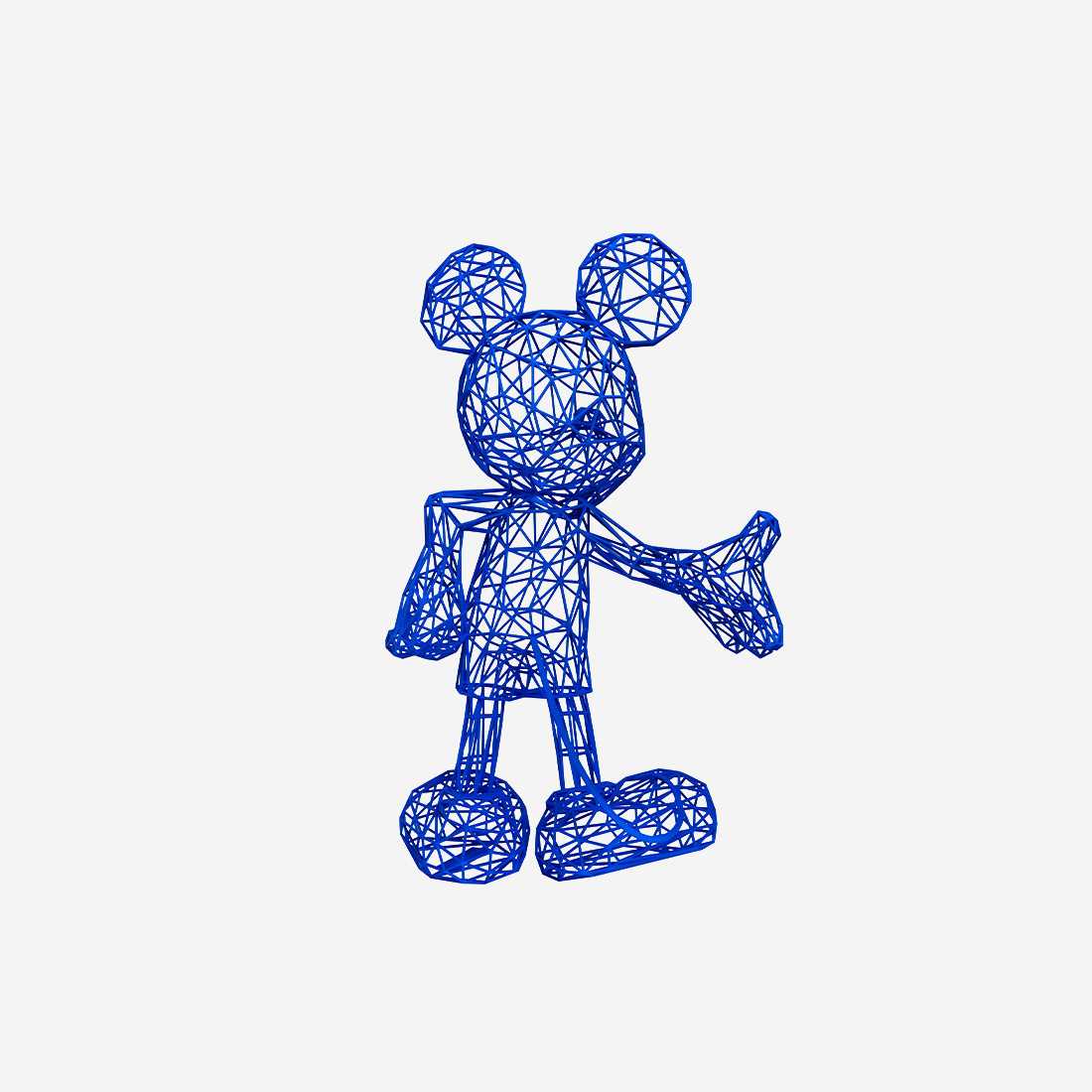 Mickey Wire Medium, sculpture design haut de gamme Leblon Delienne x Miguel Chevalier, œuvre contemporaine inspirée de l’art numérique. Disponible chez D-Style Interior.