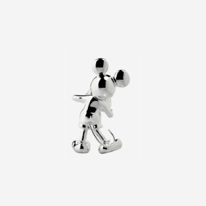 Mickey with Love Chromé Extra Small, sculpture design haut de gamme par Leblon Delienne, version chromée argent ultra contemporaine. Disponible chez D-Style Interior