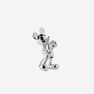 Mickey with Love Chromé Extra Small, sculpture design haut de gamme par Leblon Delienne, version chromée argent ultra contemporaine. Disponible chez D-Style Interior