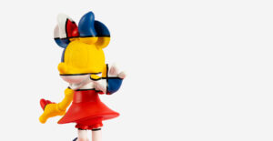 Minnie Welcome Art Collection Large, sculpture design haut de gamme Leblon Delienne, création contemporaine inspirée de Piet Mondrian. Disponible chez D-Style Interior.