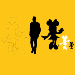 Minnie Welcome Bicolore Medium, Sculpture design haut de gamme Leblon Delienne, résine peinte à la main, joyeuse et élégante, disponible chez D-Style Interior