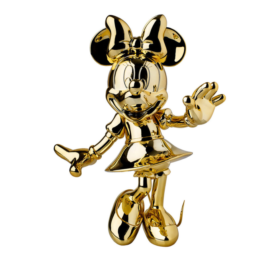 Minnie Welcome Chromé Small, Sculpture design haut de gamme Leblon Delienne, résine peinte à la main, élégante et féminine, disponible chez D-Style Interior
