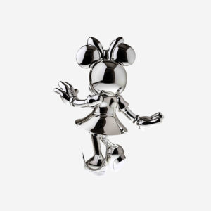 Minnie Welcome Chromé Medium, Sculpture design haut de gamme Leblon Delienne, résine peinte à la main, élégante et féminine, disponible chez D-Style Interior