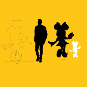 Minnie Welcome Medium, Sculpture design haut de gamme Leblon Delienne, élégante et sophistiquée, accompagnant Mickey Mouse. Disponible chez D-Style Interior