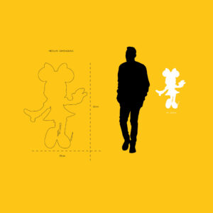 Minnie Welcome Rainbow – Medium, Sculpture design haut de gamme Leblon Delienne, résine peinte à la main, colorée et sophistiquée, disponible chez D-Style Interior