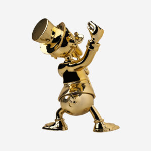 Picsou Chromé Medium, Sculpture design haut de gamme Leblon Delienne, résine peinte à la main, audacieux et attachant, disponible chez D-Style Interior