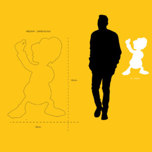 Picsou Chromé Medium, Sculpture design haut de gamme Leblon Delienne, résine peinte à la main, audacieux et attachant, disponible chez D-Style Interior