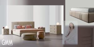 Philly Night lit de Gamma Arredamenti, fruit de la collaboration avec Giuseppe Viganò. Un modèle haut de gamme en cuir, élégant et contemporain. Disponible chez D-Style Interior.