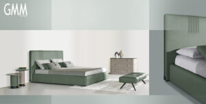 Philly Night lit de Gamma Arredamenti, fruit de la collaboration avec Giuseppe Viganò. Un modèle haut de gamme en cuir, élégant et contemporain. Disponible chez D-Style Interior.