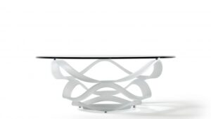 Neolitico 40 Vetro table basse design haut de gamme en verre et fer forgé par Reflex Angelo, aux lignes sculpturales et finitions luxueuses. Disponible chez D-Style Interior.
