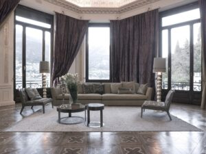 Visconti canapé design haut de gamme par Vittoria Frigerio au style élégant et modulable. Disponible chez D-Style Interior.