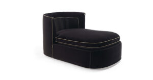 Litta Longue fauteuil design haut de gamme par Vittoria Frigerio, alliant confort, élégance et savoir-faire artisanal. Disponible chez D-Style Interior.