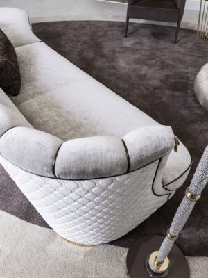 Farnese canapé design haut de gamme par Vittoria Frigerio, un canapé modulable alliant élégance, confort et finitions artisanales. Disponible chez D-Style Interior.