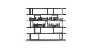 Griffi Bibliothèque modulable en bois et métal par Vittoria Frigerio, au design contemporain et entièrement personnalisable. Disponible chez D-Style Interior.