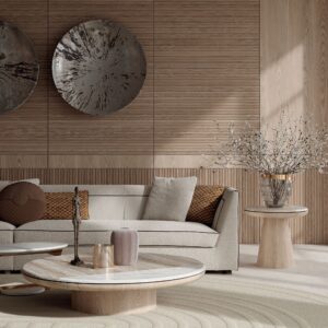 Adami table basse Adami en marbre bichromatique avec base en bois massif. Design élégant et contemporain. Disponible chez D-Style Interior.