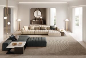 Brivio canapé design haut de gamme par Vittoria Frigerio, aux lignes contemporaines et finitions luxueuses. Disponible chez D-Style Interior.