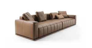 Brivio canapé design haut de gamme par Vittoria Frigerio, aux lignes contemporaines et finitions luxueuses. Disponible chez D-Style Interior.