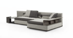 Spinola canapé design haut de gamme par Vittoria Frigerio, lignes géométriques élégantes et finitions cuir raffinées. Disponible chez D-Style Interior.